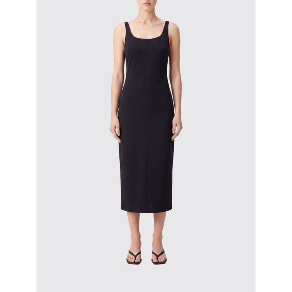 Jacquemus Women Jacquemus Viscose Sheath Midi Dress With Square Neckline